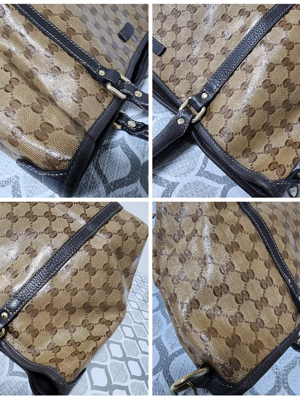 Gucci GG Canvas Jolicoeur Tote Bag Brown/Beige